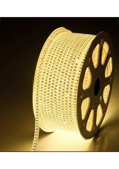 220v Hortum Led Şerit 5050 3çip 60 Led Günışığı