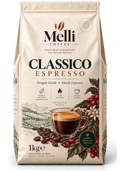 Classico Çekirdek Kahve 1 Kg Orta Kavrum Espresso
