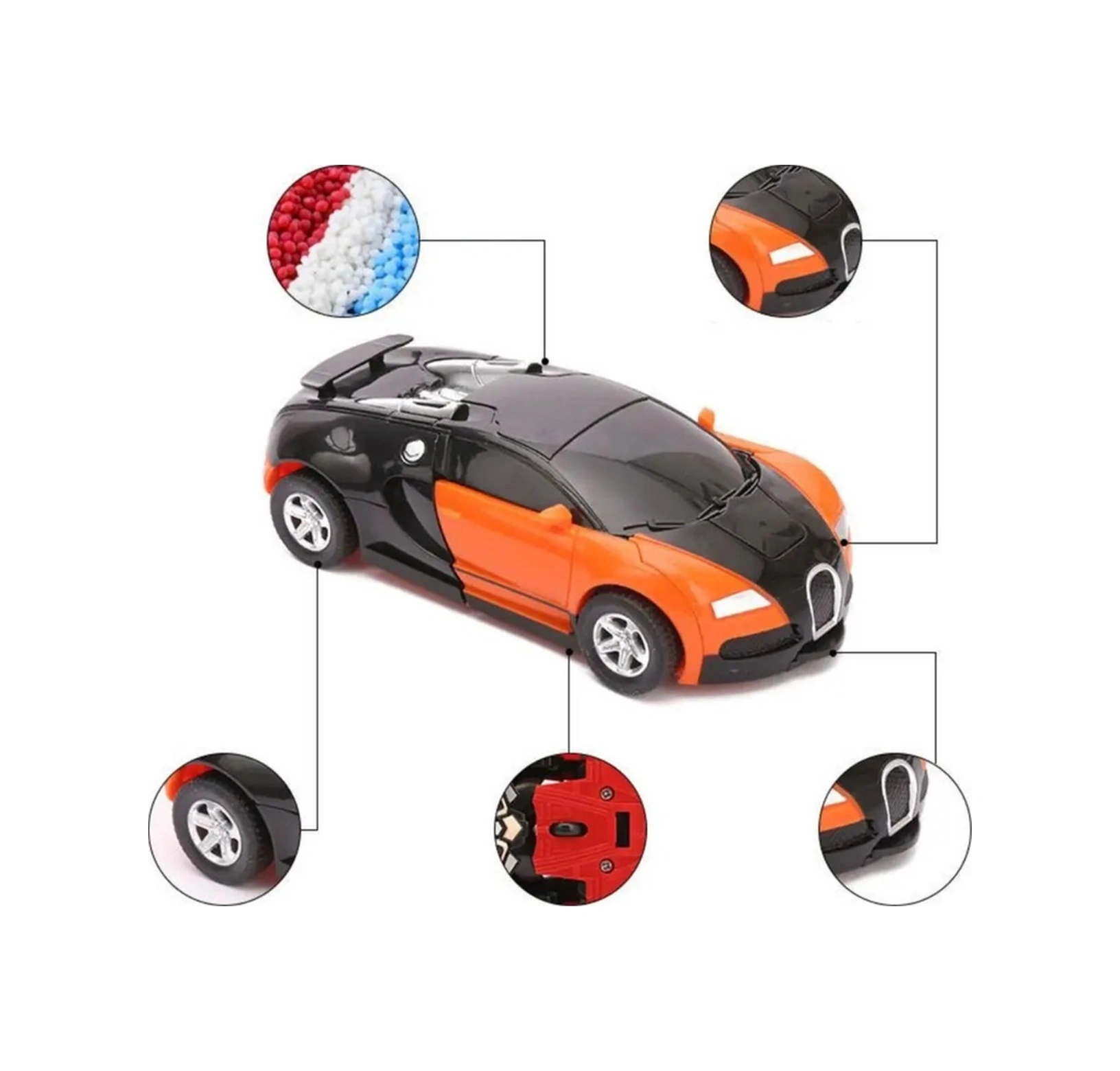 2adet Öğretici Oyuncaklar Robota Dönüşen Spor Araba Lamborghini Oyuncak Robot Araba