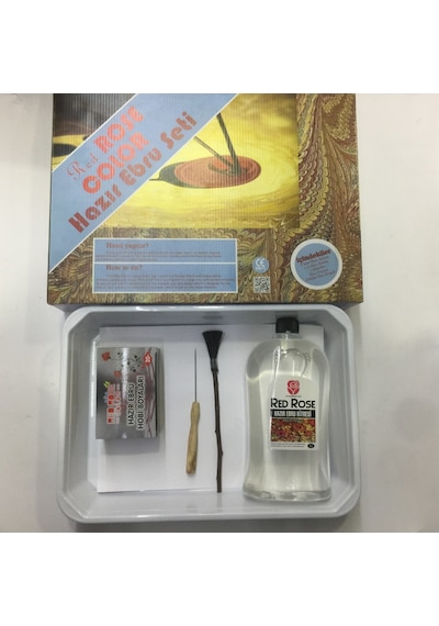 Hazır Ebru Seti Ebru Sanatı Eğitim Seti 6 Renk 20Ml Ebru Boyası N11.28