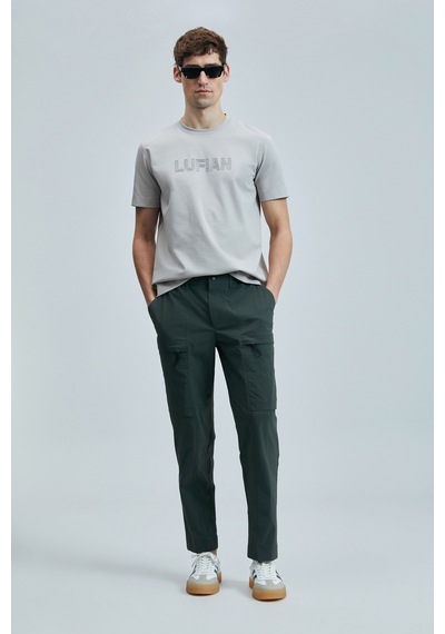 Lufian Thınk Modern Grafik T- Shirt Taş Taş 111020240100190 Taş