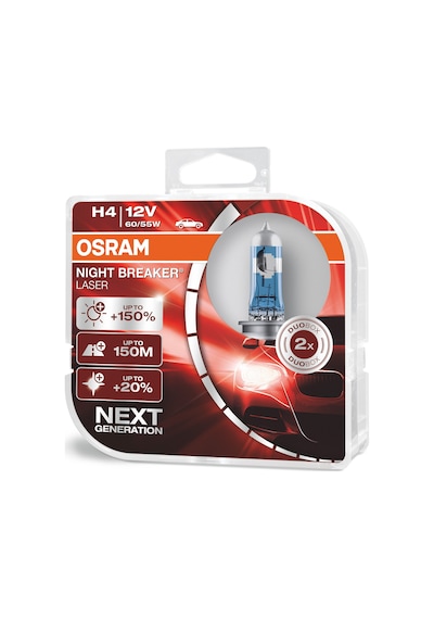 Osram Night Breaker Laser H4 Ampul Takımı %150 Daha Fazla Işık N11.5324