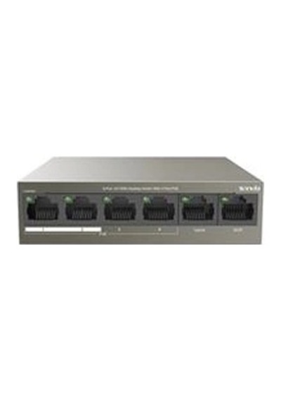 Tenda Tef1106p 6 Port 4 Port Poe+ 10-100 + 2 Port Uplink Switch Çelik Kasa Rack Mount Kdo