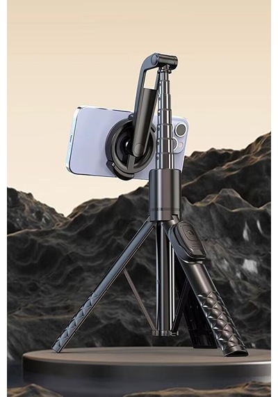 Bluetooth Kumandalı Magsafe Uyumlu Tripod Selfie Çubuğu / 130cm /