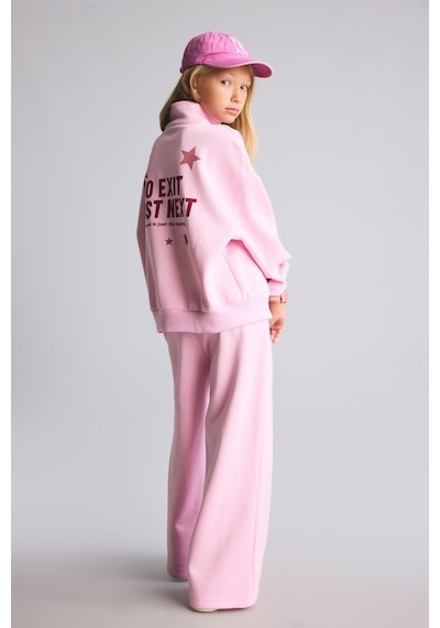 Defacto Baskılı Yarım Fermuarlı Sweatshirt Geniş Paça Eşofman Altı 2li Takım Kız Çocuk F8401a826wnpn441 Pembe-pn441 Defacto Baskılı Yarım Fermuarlı Sweatshirt Geniş Paça Eşofman Altı 2li Takım Kız Çocuk F8401a826wnpn441 Pembe-pn441