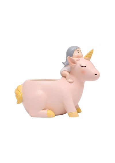 Unicornlu Kız Kaktüs Saksısı