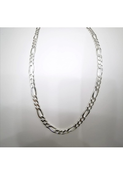 Omar Silver Erkek Figaro Gümüş Kolye Zincir 6,5 Mm
