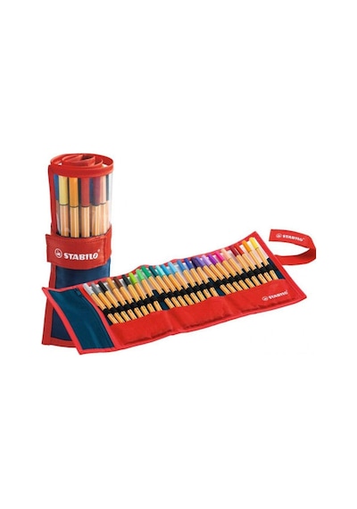 Stabilo Point 88 Ince Keçe Uçlu Kalem 25 Renk Rulo Çantalı  Set