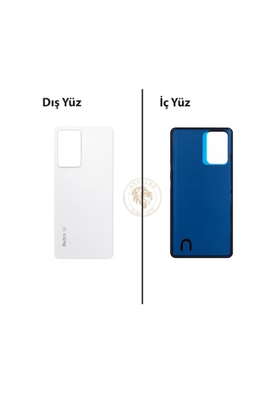 Xiaomi Redmi Note 12 Pro 5g Beyaz Arka Pil Kapağı Batarya Kapağı Lazer Kesim Back Cover Çok Renkli