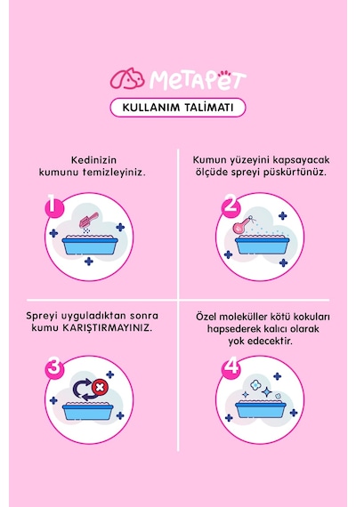 Metapet Doğal Kedi Kumu Tuvaleti Koku Giderici 400 ML