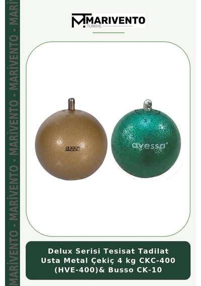 Delux Serisi Tesisat Tadilat Usta Metal Çekiç 4 Kg Ckc-400 Hve-400 & Busso Ck-10