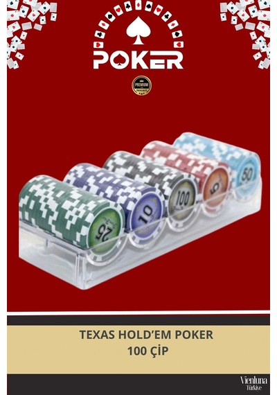 Lüks Texas Holdem Metal Casino Poker Blackjack 100 Çip