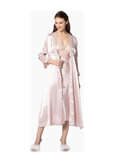 Ang Butik Kadın Pierre Cardin 6025 Kısa Gecelikli 6'lı Set Takımı pudra