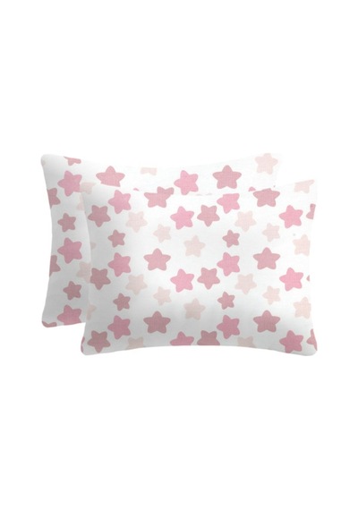 Lief Home Unisex Bebek Pembe Yıldız Desenli Yastık Kılıfı 2 Adet 35x45