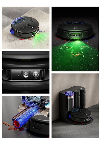 Dyson Spot+Scrub AI Islak ve Kuru Robot Süpürge Siyah