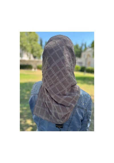 Aldaıyr Jakarlı Caz Eşarp 120 X120 Pamuk İkinci Desen Açlık Kahverengi