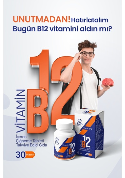 Evo Pharma Vitamin B12 İçeren Takviye Edici Gıda 30 Tablet
