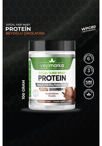 Yeşil Marka Beoğlu Çikolatası Protein Tozu 100 Gr