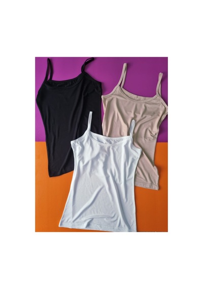 Demirsa Boutique İnce İp Askılı Bambu Kumaş 3'lü Siyah, Ten Ve Beyaz Renk Kadın Atlet Beyaz-siyah-ten Demirsa Boutique İnce İp Askılı Bambu Kumaş 3'lü Siyah, Ten Ve Beyaz Renk Kadın Atlet Beyaz-siyah-ten