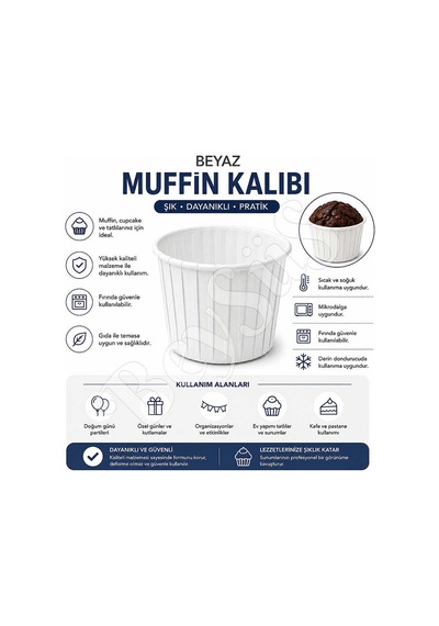 Muffin Kalıbı 50li Beyaz