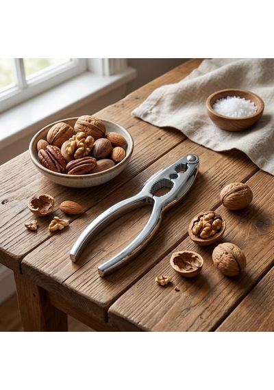 Paslanmaz Çelik Ceviz, Fındık Ve Badem Kıracağı Pense Şeklinde Ağır Ve Yüksek Kaliteli Malzeme Dayanıklı & Ergonomik Ceviz Ve Fındık Kırıcı 17 Cm Ea047