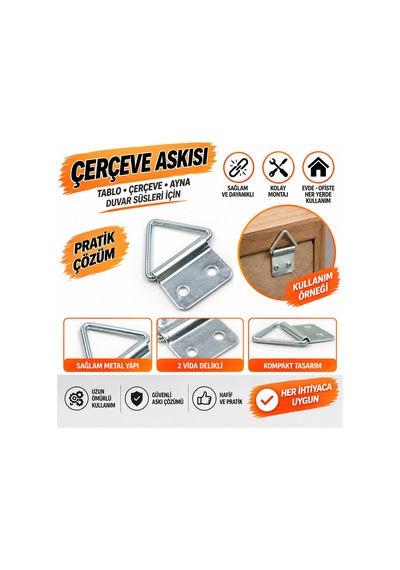 Çınar 370 Çerçeve Askısı Üçgen No:3 Gri - 923277119 Gri