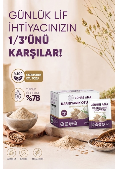Karnıyarık Otu Psyllium Tozu 30 Saşe X 5 Gr
