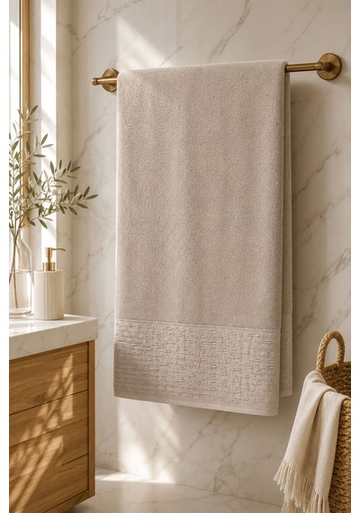 Banyo Havlusu %100 Pamuk 90x150 Cm Linea Collection 650 Gr Bej