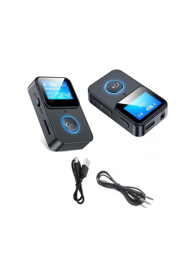 Mikro Hafıza Kart Girişli Bluetooth 5.0 Ses Alıcısı Verici Led Ekranlı Mp3 Çalar