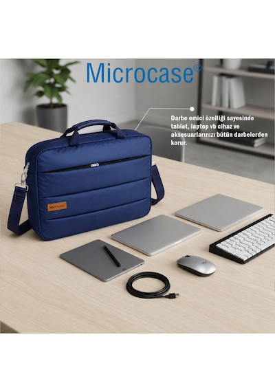 Macbook Pro 14 İnch M5 2025 İle Uyumlu Notebook Macbook Evrak Çantası Lacivert Al5496 Laptop Çantası