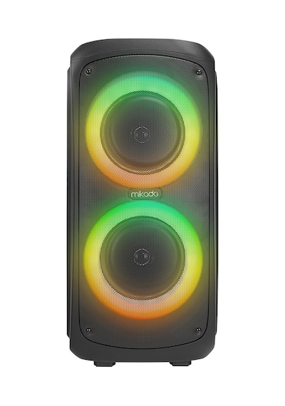 Mikado Md-11bt Siyah 20 2 40w Rgb Işıklı Kablosuz Mikrafonlu Taşınabilir Speaker Hoparlör