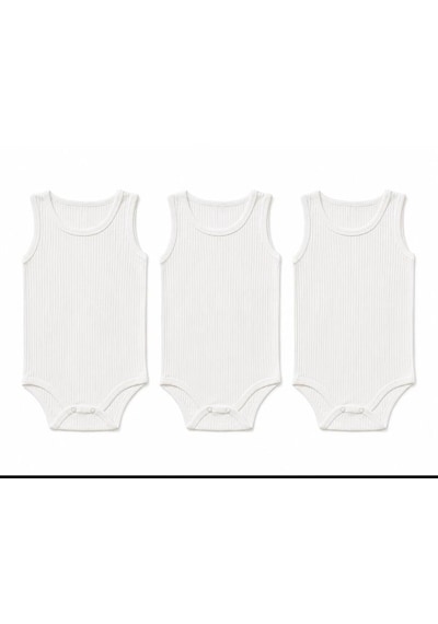 Miyakıdsworld Büyük Beden Çocuk Çıtçıtlı Body Ecru-3-10 Yaş Özel Gereksinimli Çocuklara Uygun Pamuklu 3 Adet Ekru