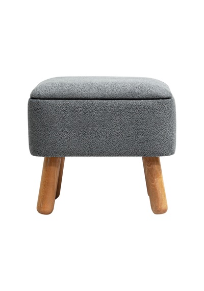 Orso Bohem Sandıklı Puf, Gri