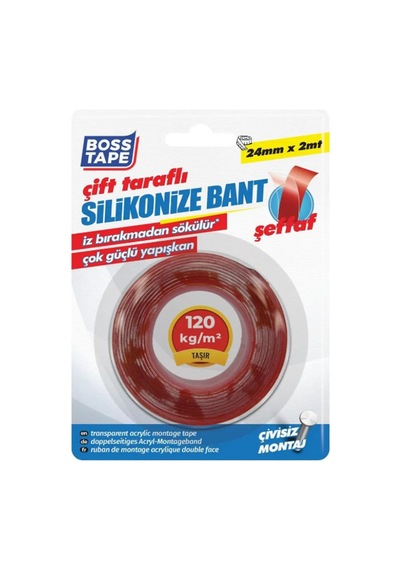 Boss Tape Akrilik Çift Taraflı Bant 24mmx2mt Bt-01 Diğer