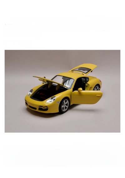 Welly 1:18 Porsche Cayman S Model Araba Sarı Renk