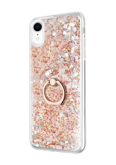 Microsonic Apple Uyumlu iPhone XR Kılıf Glitter Liquid Holder