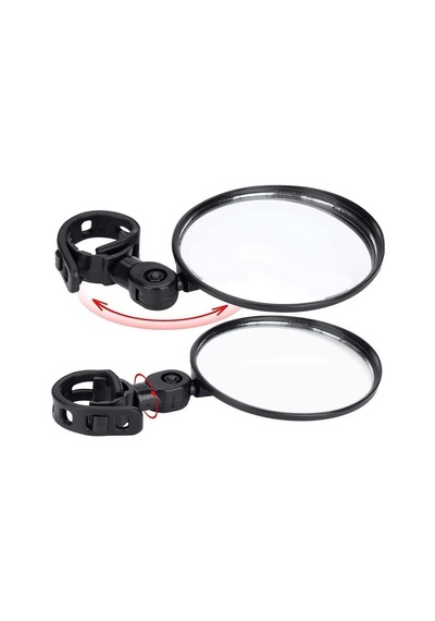Elektrikli Scooter Bisiklet Dikiz Aynası, Tüm Bisikletlerle Uyumlu, 8 Cm Çap, Gidon Kelepçesi, 360 Derece, 2 Adet,