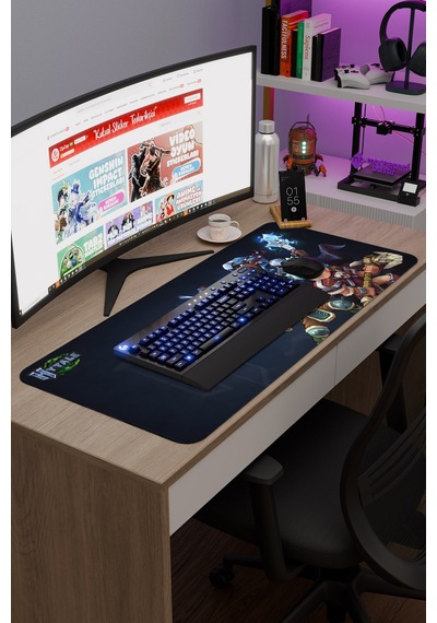 Hytale Kaymaz Dikişli Kauçuk Oyuncu Mousepad V2 - 90x40 Xxl Gaming Mouse Pad Fare Altlığı