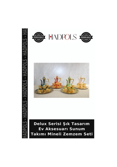 Delux Serisi Şık Tasarım Ev Aksesuarı Sunum Takımı Mineli Zemzem Seti Diğer