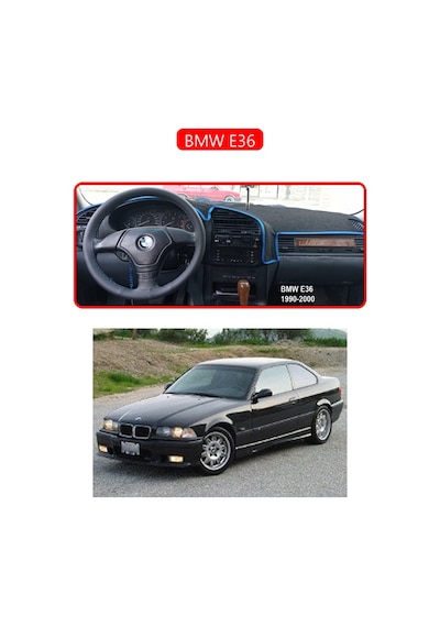 Bmw E36torpido Koruma Halısı Kırmızı Kenar