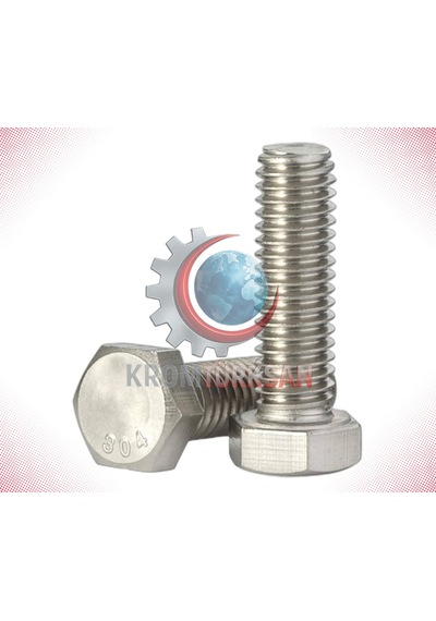 Kromtürksan - Paslanmaz Altıköşe Cıvata M10x30 - 20 Adet 10 x 30 MM