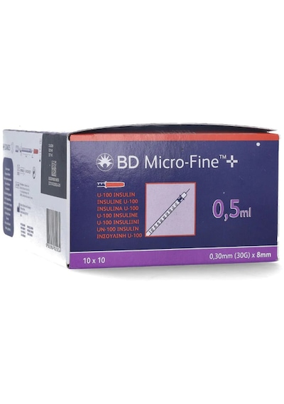 Bd Micro Plus 0,5 Ml İnsülin Enjektörü 30g 0,30mm X 8mm 1 Kutu 100 Adet