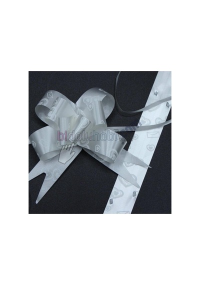 Bidoluhobi Paket Süsü Pratik Fiyonk 10'lu 35 Cm Beyaz Genel