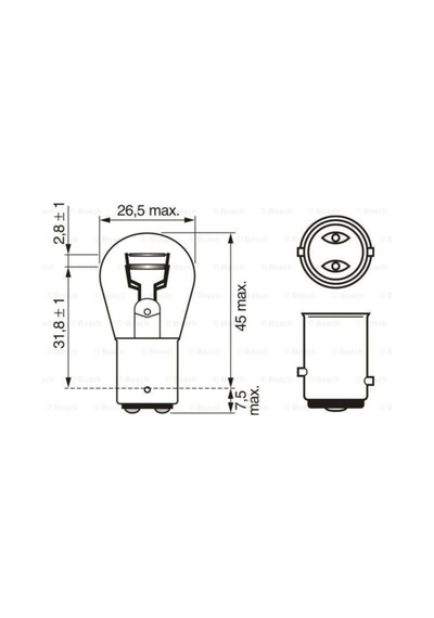 Ampul 12v P215w Bay15d Pure Light - Bos-1987301016