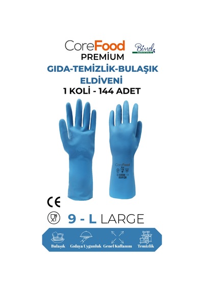 Fl3 Premium Gıda-temizlik-bulaşık Eldiveni Xl - 1 Koli - 144 Adet