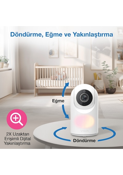 Vtech Döndürülebilir Ve Eğilebilir Kameralı 5 Görüntülü Bebek Monitörü - Vm5367