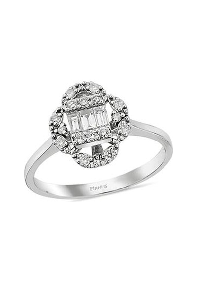 Pirnus Diamond Baget Yüzük 14 Ayar Altın Gramı : 1.71