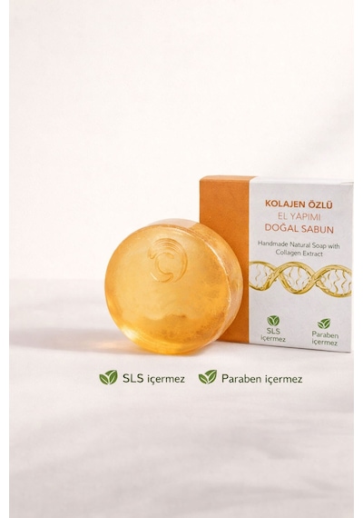 Kolajen Özlü El Yapımı Doğal Oval Sabun - 100 Gr Kolajen