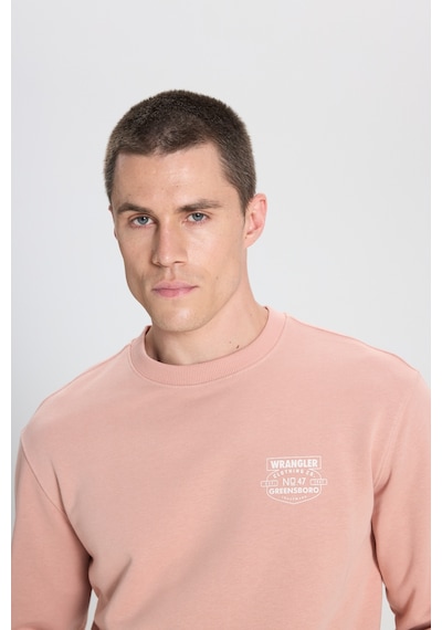 Wrangler Regular Fit Normal Kesim Bisiklet Yaka Pembe Sweatshirt W242338613 Pembe