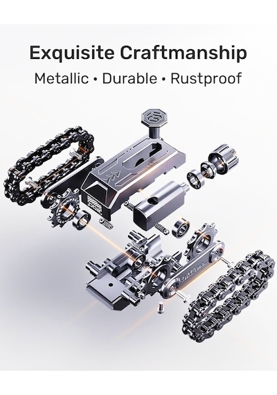 Edc Yeni Nesil Stres Çarkı: Zincir Mekanizmalı Tank Fidget Silver